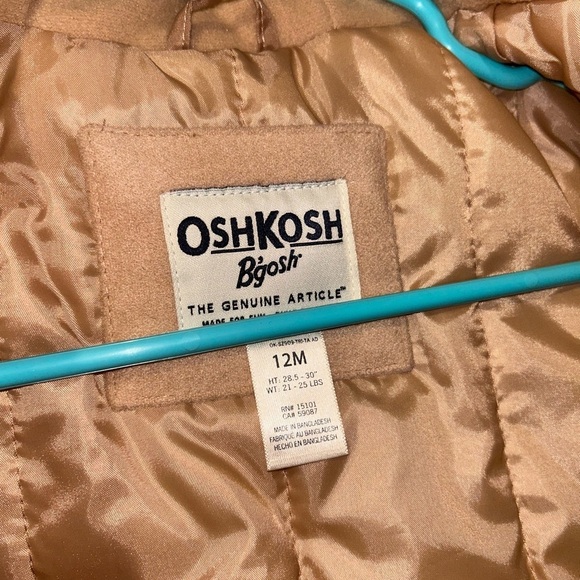 NEW $60 Osh Kosh Baby Girls' Sweet Faux Wool Jacket Dress Coat - Picture 5 of 5